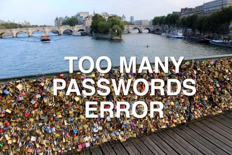 Too many passwords error